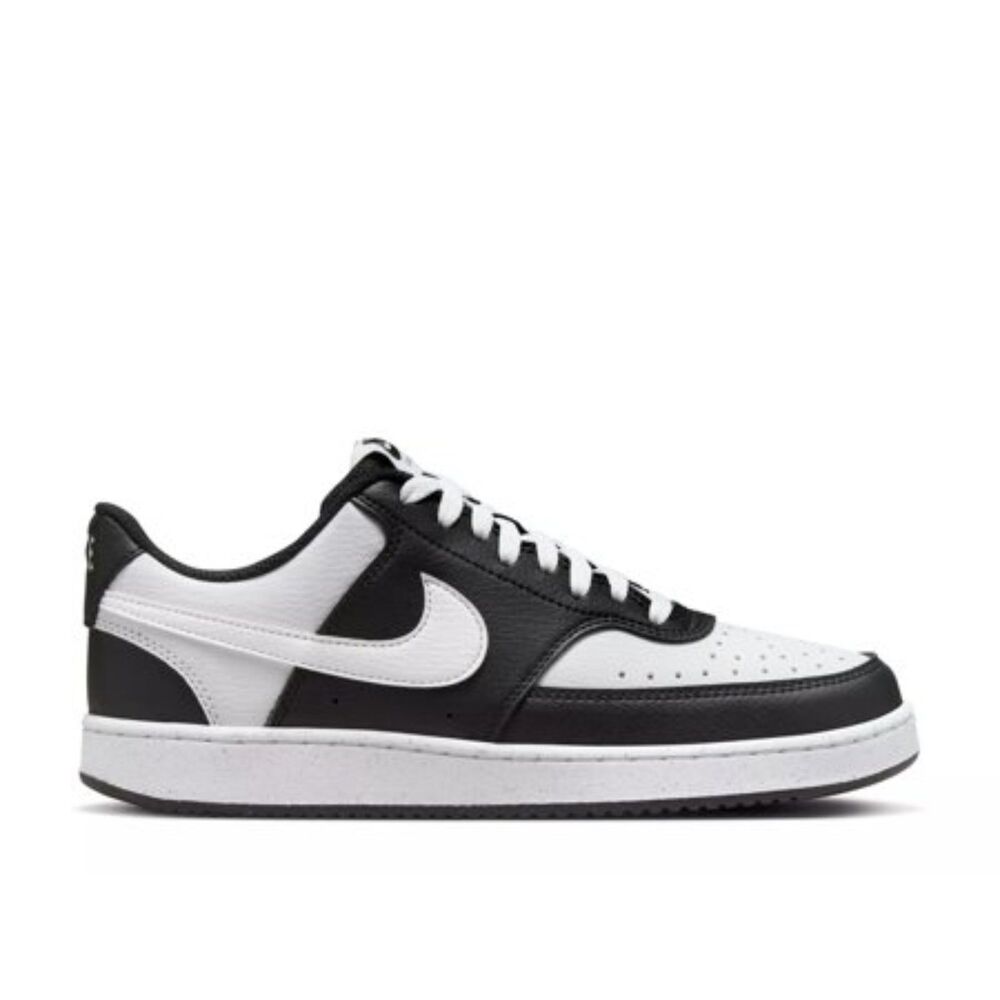 Women's Nike Court Vision Low Next Nature Sneaker in Black/White Size 7.5